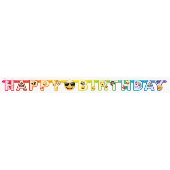 Emoji Emoticons Children's Birthday Party Decoration Kit Hanging Banner Kids Fun